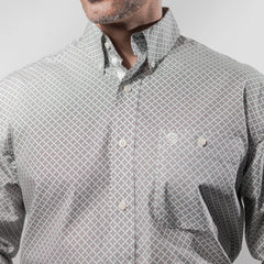 Camisa Wrangler G Strait Est Blanca/Cafe 249