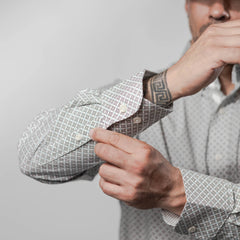 Camisa Wrangler G Strait Est Blanca/Cafe 249
