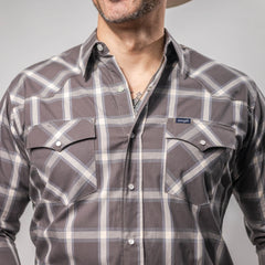 Camisa Wangler Painted Cuadros Gris/Blanco 254