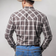 Camisa Wangler Painted Cuadros Gris/Blanco 254