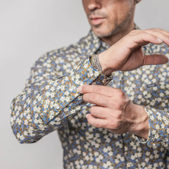 Camisa Wrangler 20X Est Flores Blanco/Azul 258