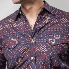 Camisa Wrangler Retro Est Navajo Vino 259