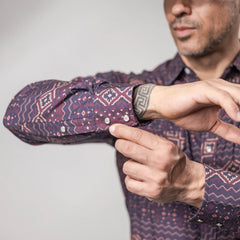 Camisa Wrangler Retro Est Navajo Vino 259