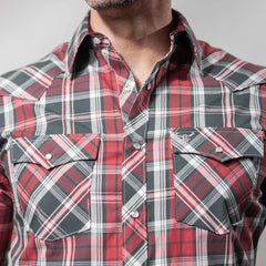 Camisa Cactus Cuadros Rojo/Gris 150
