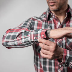 Camisa Cactus Cuadros Rojo/Gris 150