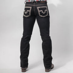 Pantalón Rodeo West Negro Bordado 014
