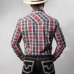 Camisa Cactus Cuadros Rojo/Gris 150