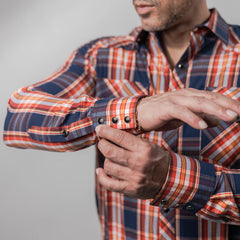Camisa Montero Western Cua Rojo/Negro 031