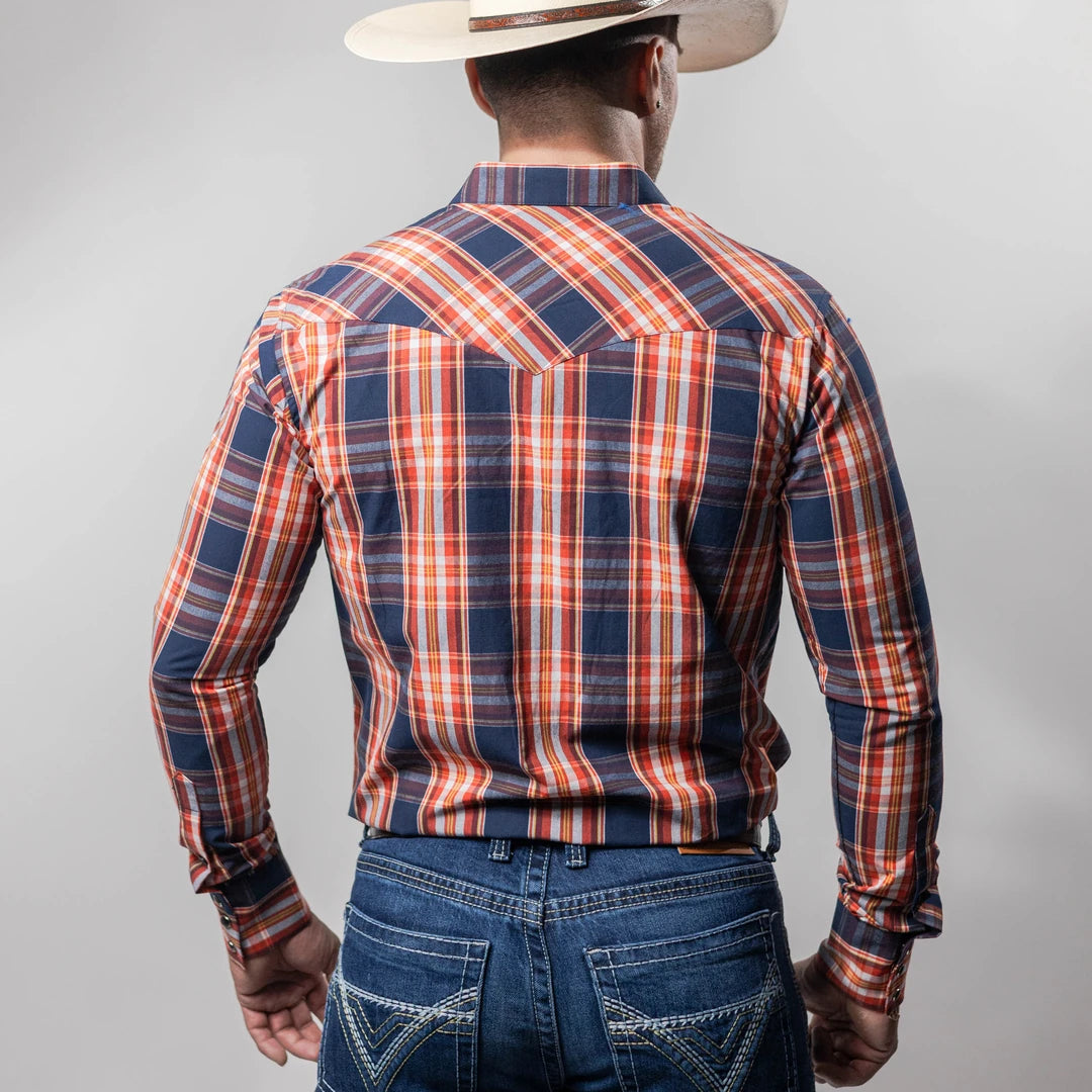 Camisa Montero Western Cua Rojo/Negro 031