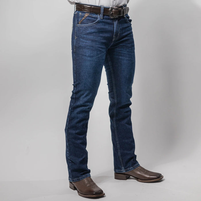 Pantalón Vaqueros Tex Buckle Bordada Blanco 006