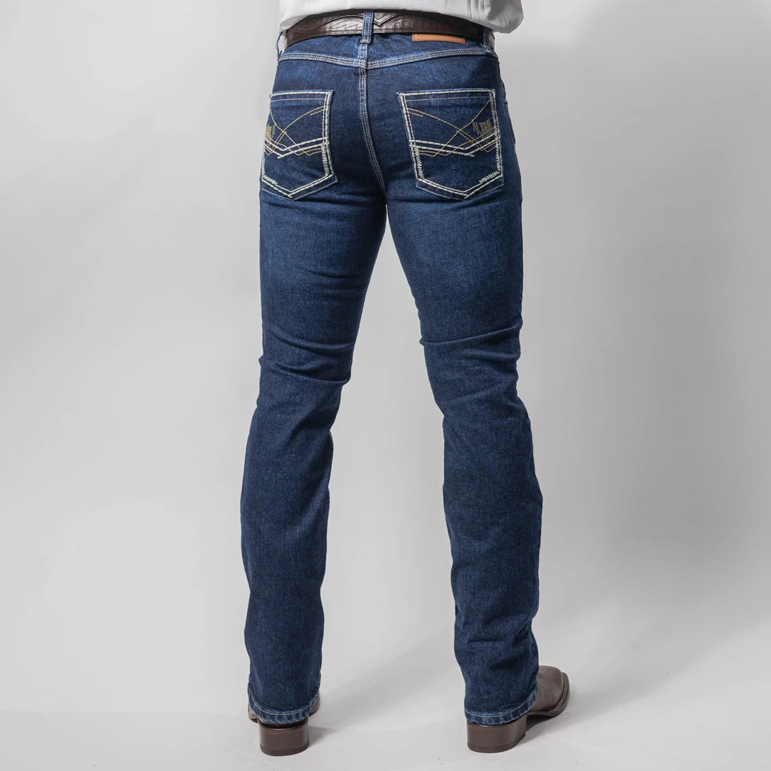 Pantalon Vaqueros Tex Buckle Bord Bco 006