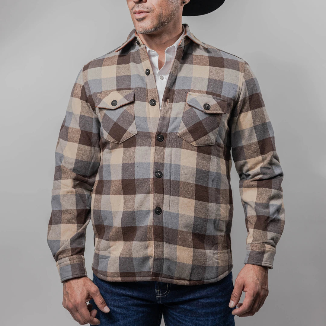 Camisola Montero Western Cuadros Cafe/Beige 025