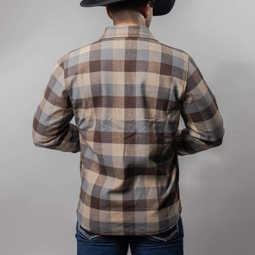 Camisola Montero Western Cuadros Cafe/Beige 025