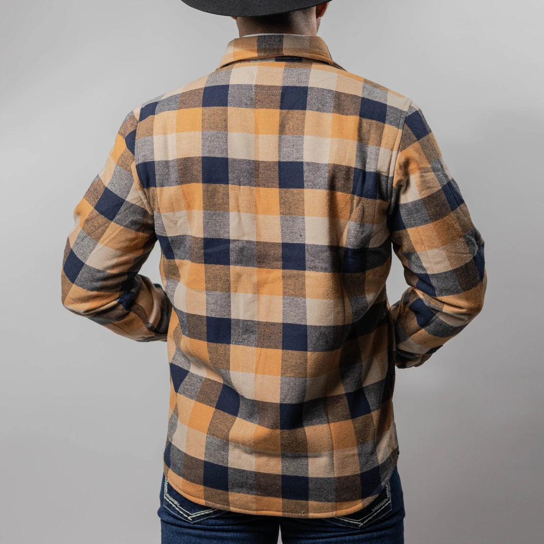 Camisola Montero Western Cuadros Amarillo/Cafe 026