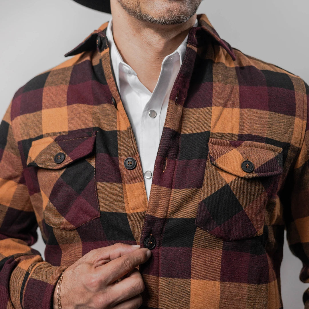 Camisola Montero Western Cuadros Choco/Negro 027