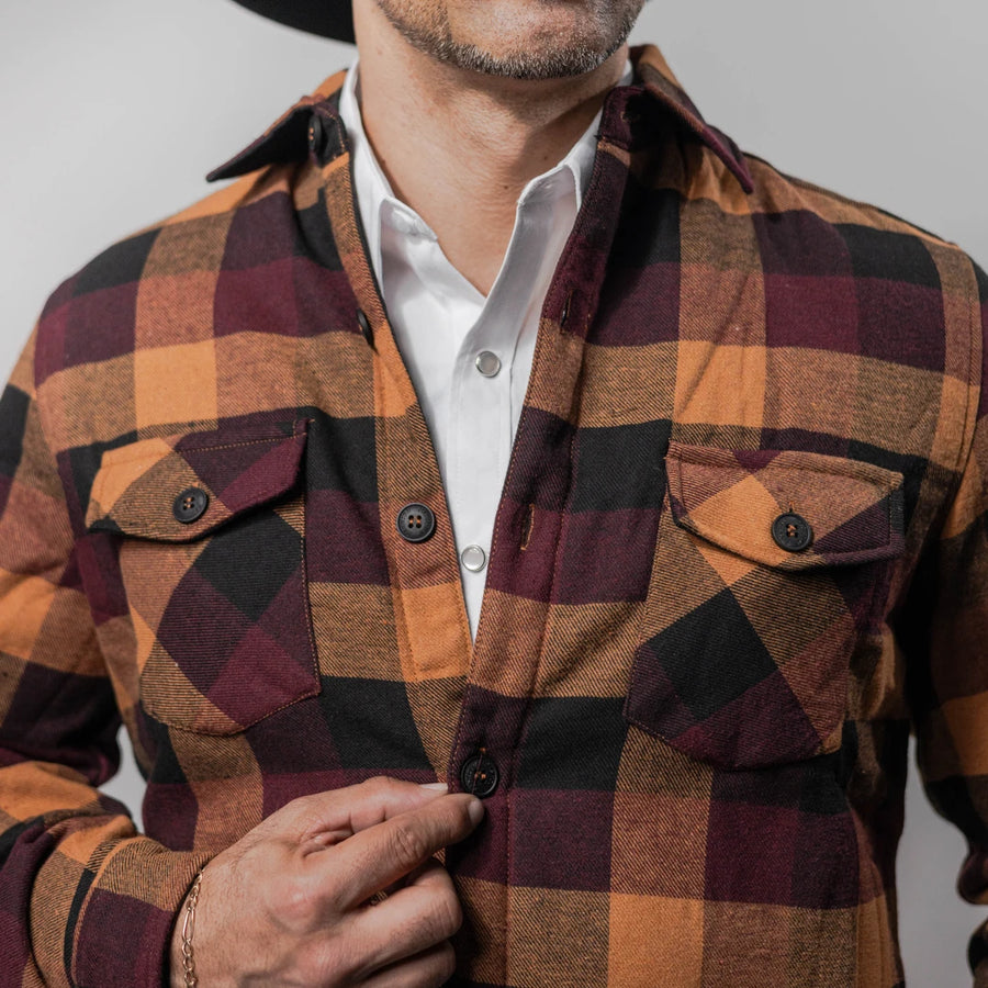 Camisola Montero Western Cuadros Choco/Negro 027