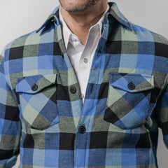 Camisola Montero Western Cuadros Azul/Negro 028