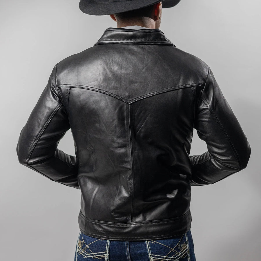 Chamarra Very Vaquero Pelibuey Liso Negro 033