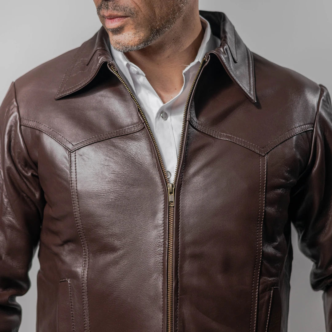 Chamarra Vaquera Pelibuey Liso Choco 034