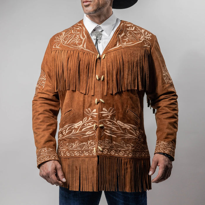 Cuera Very Vaquero Flecos Tipo Tamaulipeca Bordada Miel 039