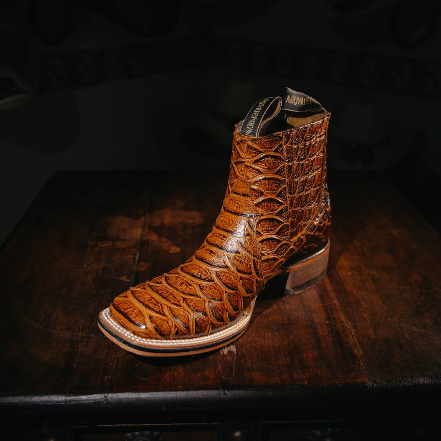 Botin Armenta Grabado Piton Jumbo Miel 001