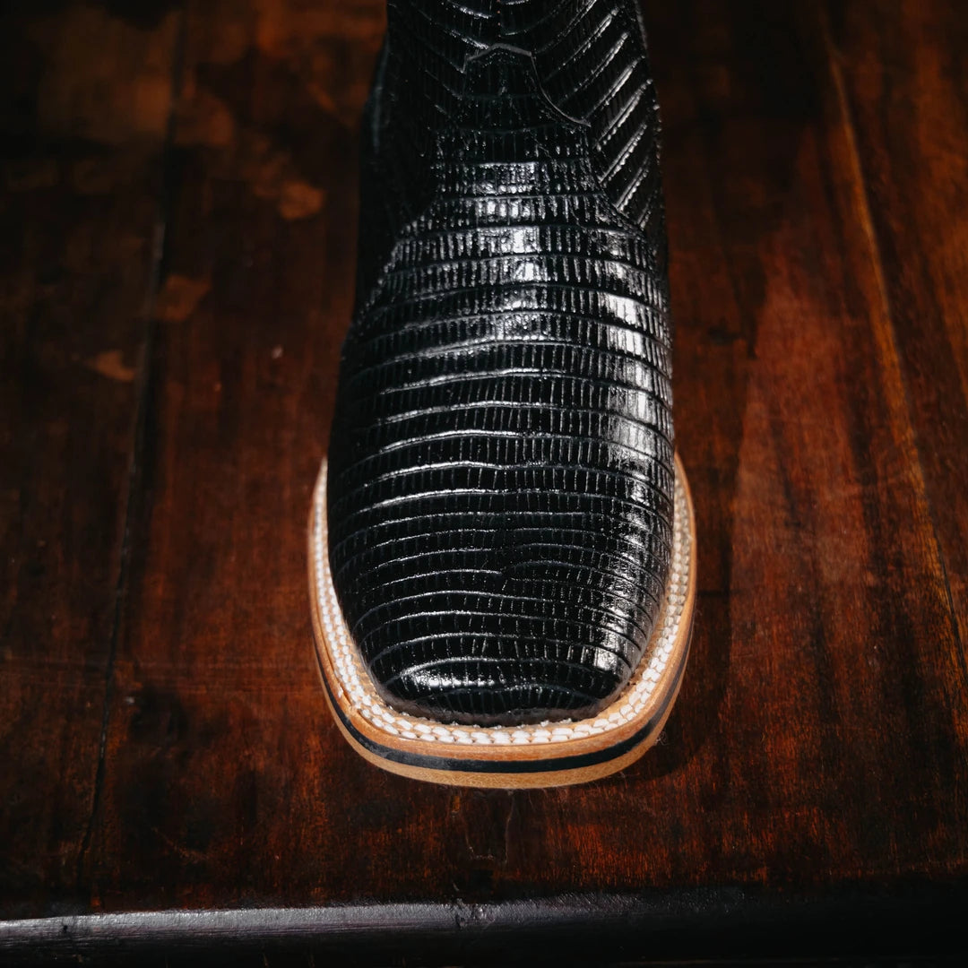 Botin Armenta Grabado Lizard Negro 002