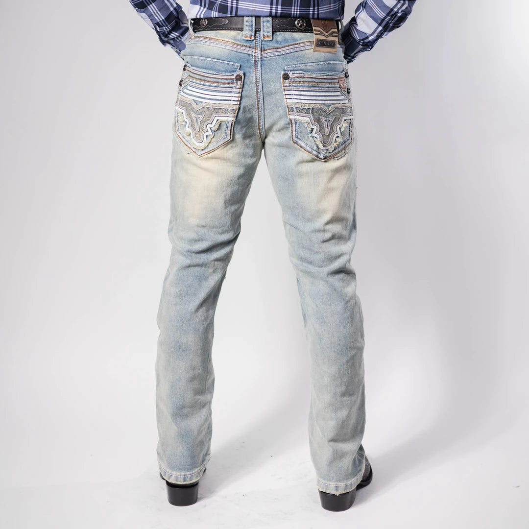 Pantalon Platini Celeste Aplicación Bco 201