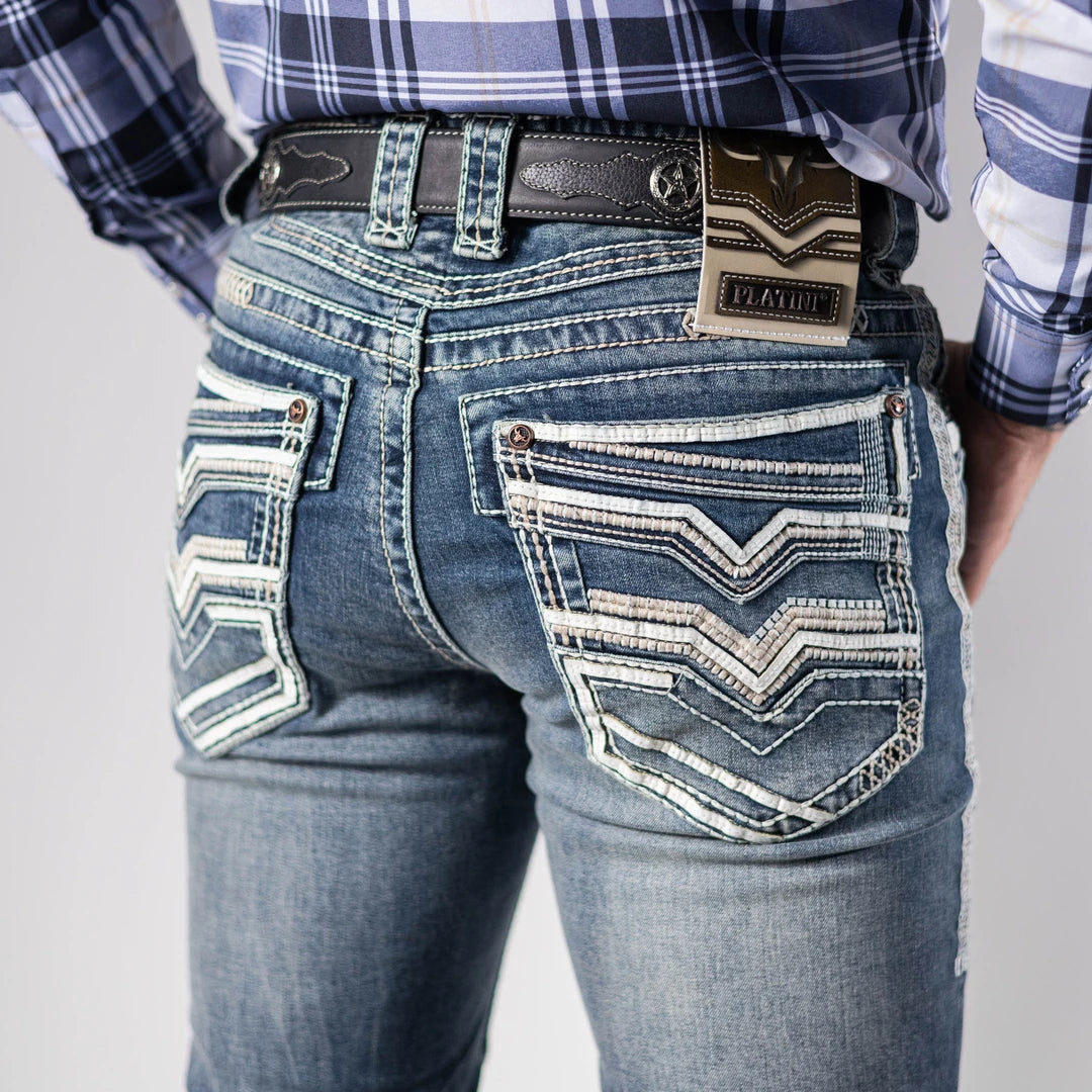 Pantalon Platini Stone Aplicación Bco 200