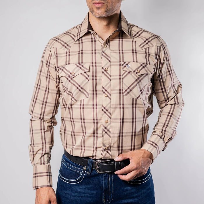 Camisa Cactus Cuadros Beige/Café 135