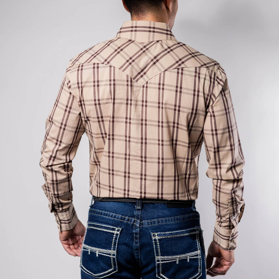 Camisa Cactus Cuadros Beige/Café 135