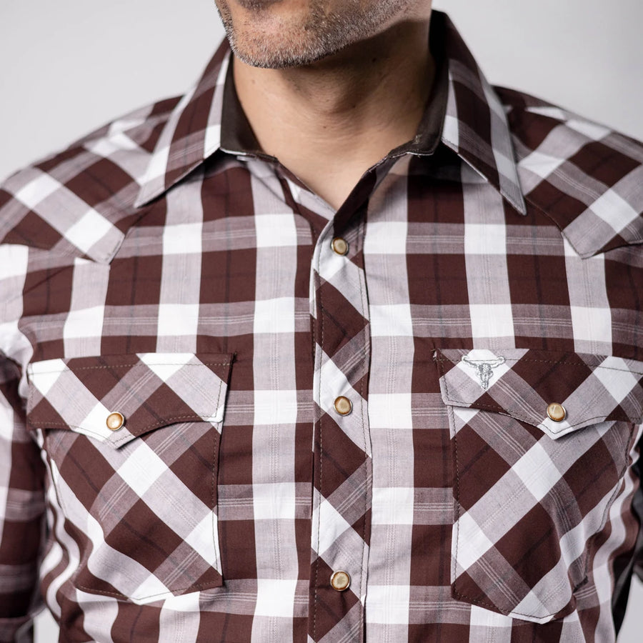 Camisa Cactus Cuadros Marron/Blanco 138