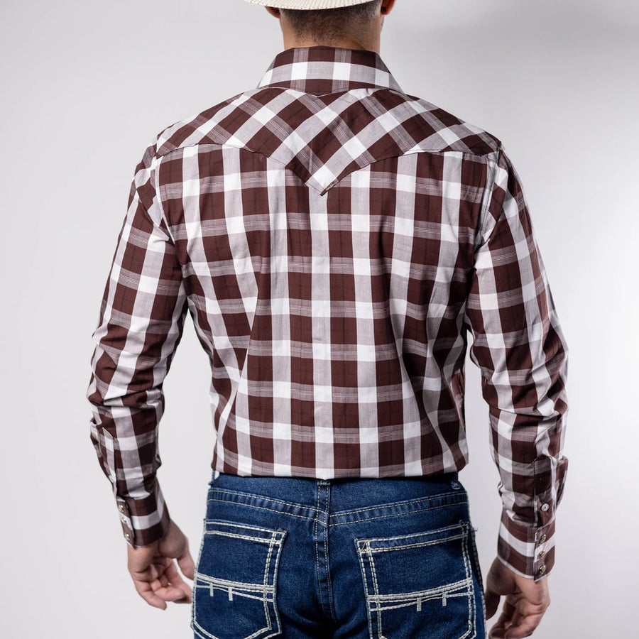 Camisa Cactus Cuadros Marron/Blanco 138