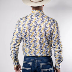 Camisa Cactus Est Blanco/Azul 139