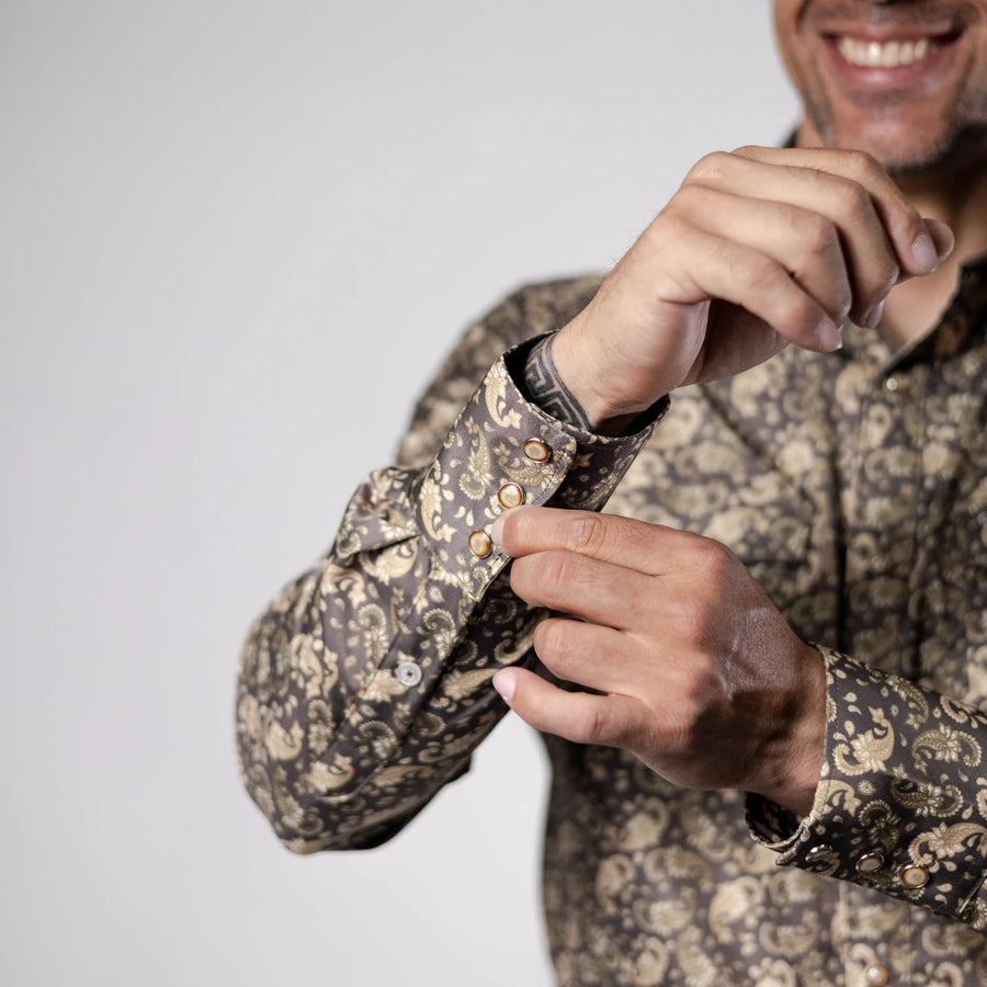 Camisa Cactus Estampada Café/Beige 140