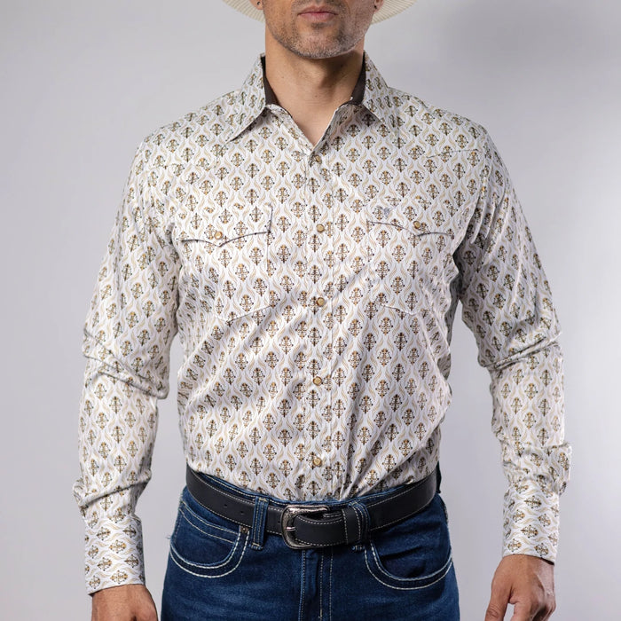 Camisa Cactus Estampada Blanco/Dorado 142