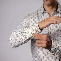 Camisa Cactus Est Blanco/Dorado 142
