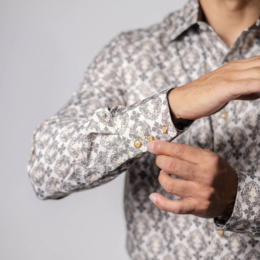 Camisa Cactus Estampada Beige/Gris 143