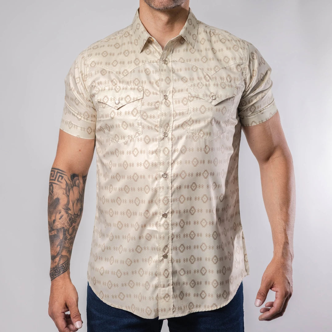 Camisa Platini MC Performace Est Beige 064