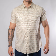 Camisa Platini MC Performace Est Beige 064