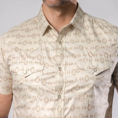 Camisa Platini MC Performace Est Beige 064