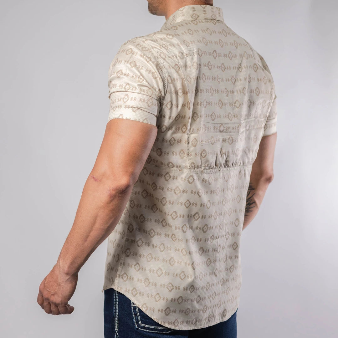 Camisa Platini MC Performace Est Beige 064