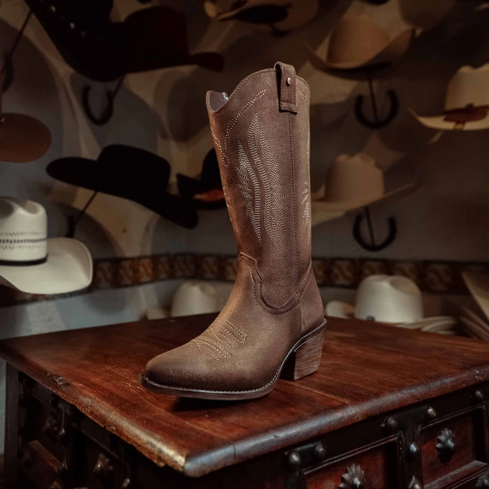 Bota Wrangler Llanera Café H-Retro 004