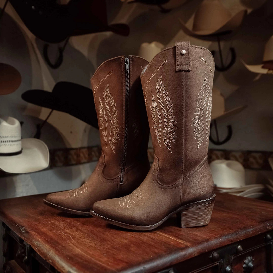 Bota Wrangler Llanera Café H-Retro 004