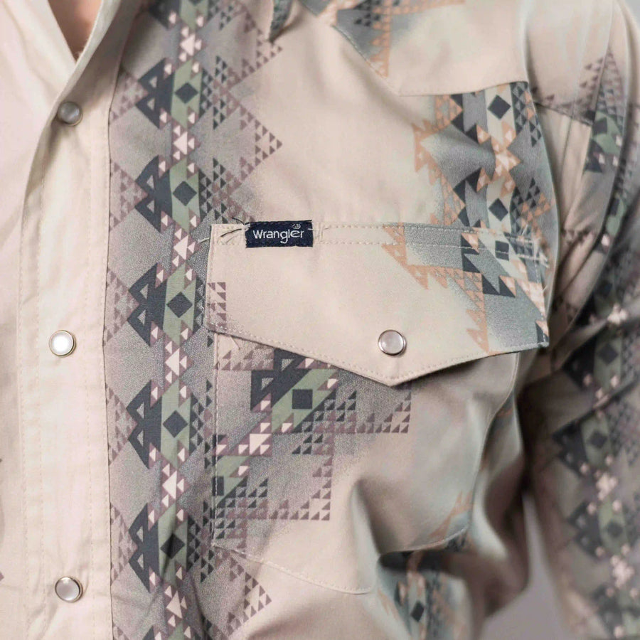 Camisa Wrangler Checotah Beige/Gris 274