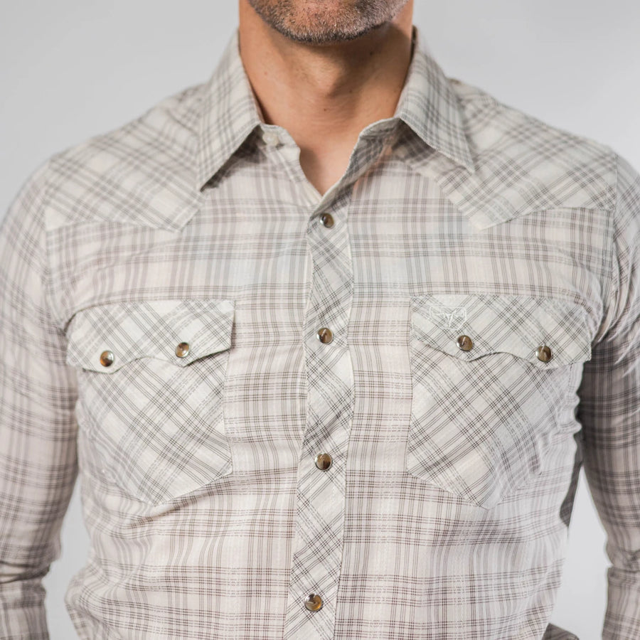 Camisa Platini Cuadros Beige 075