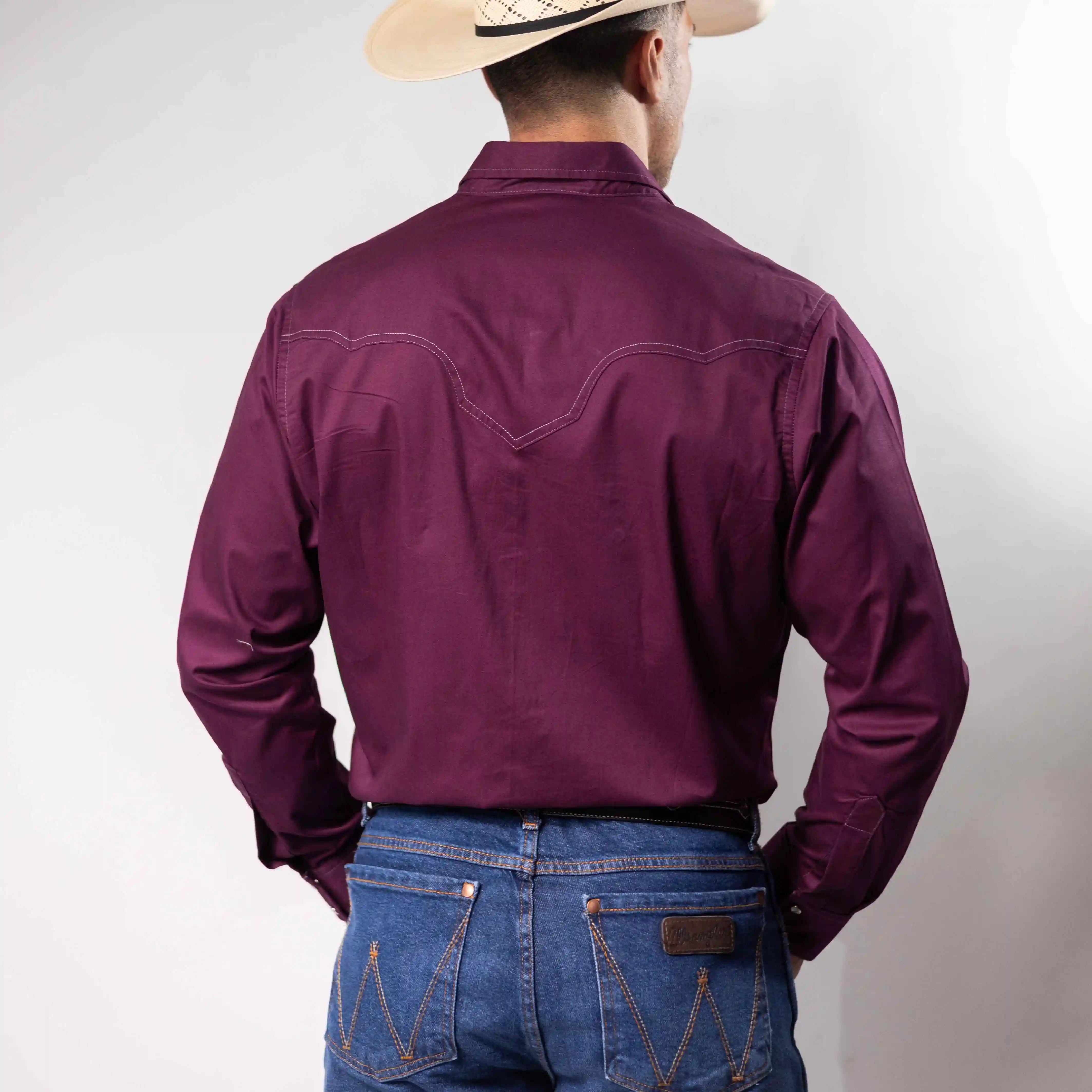 Camisa Wrangler Retro Lisa Bord Vino 276