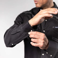Camisa Wrangler Retro Lisa Bord Negra 277