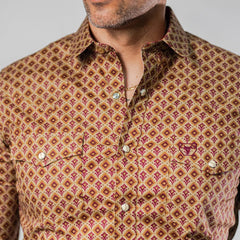 Camisa Platini Modern Fit Est Khaki 082