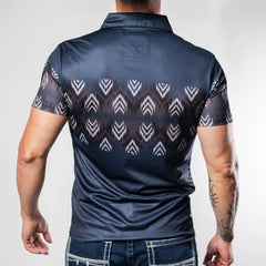 Polo Platini Fit Est Azul/Gris 080