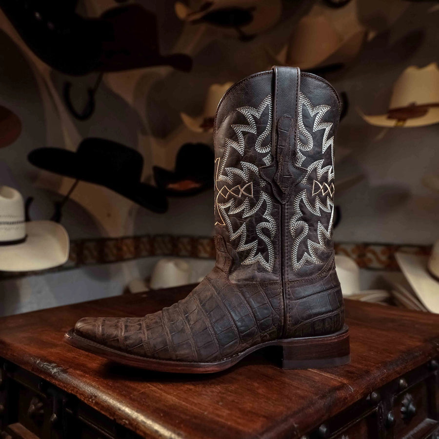 Bota Tejano Belly Print Moka H-Versy 061